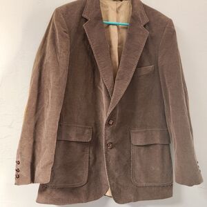 Vintage LEVI'S Menswear‎ Brown Blazer Size L Corduroy Elbow Patch Front Pockets